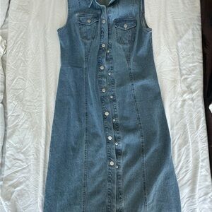 House of Harlow 1960 Blue Denim Midi Dress